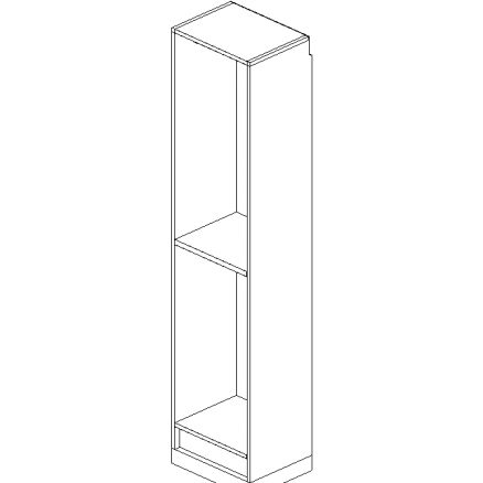 Shaker White 18" Double Hang Cabinet