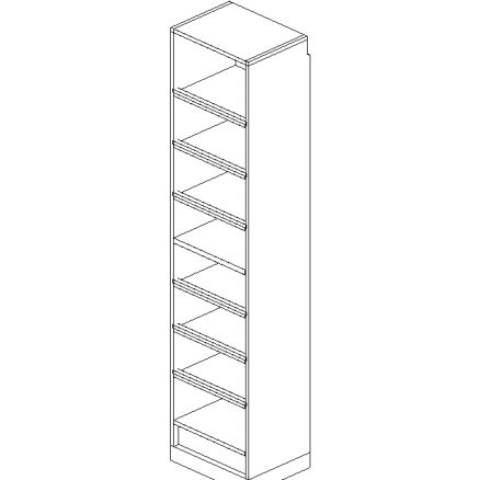 Shaker White 18" Shelf Cabinet (5 adj shelves)