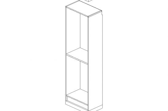 Shaker White 24" Double Hang Cabinet