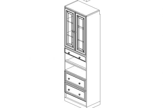Shaker White 24" Cabinet w/Doors&Drawers