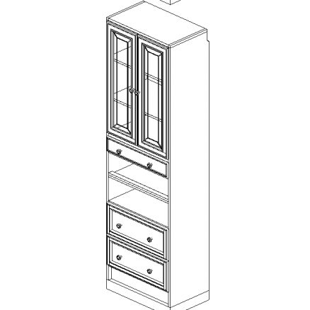 Cherry 24" Cabinet w/Doors&Drawers