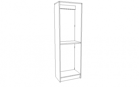 Shaker White 24" Cabinet Chassis