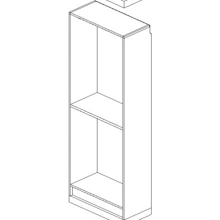 Shaker White 30" Double Hang Cabinet