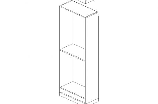 Shaker White 30" Double Hang Cabinet
