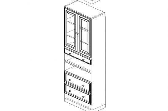 Shaker White 30" Cabinet w/Doors&Drawers