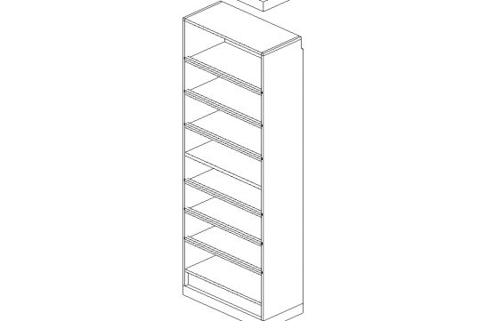 Salt Oak 30" Shelf Cabinet (5 adj shelves)