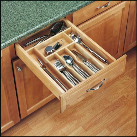 4WCT-1SH - Trimmable Wood Cutlery Tray 14 5/8" to 8 3/4"