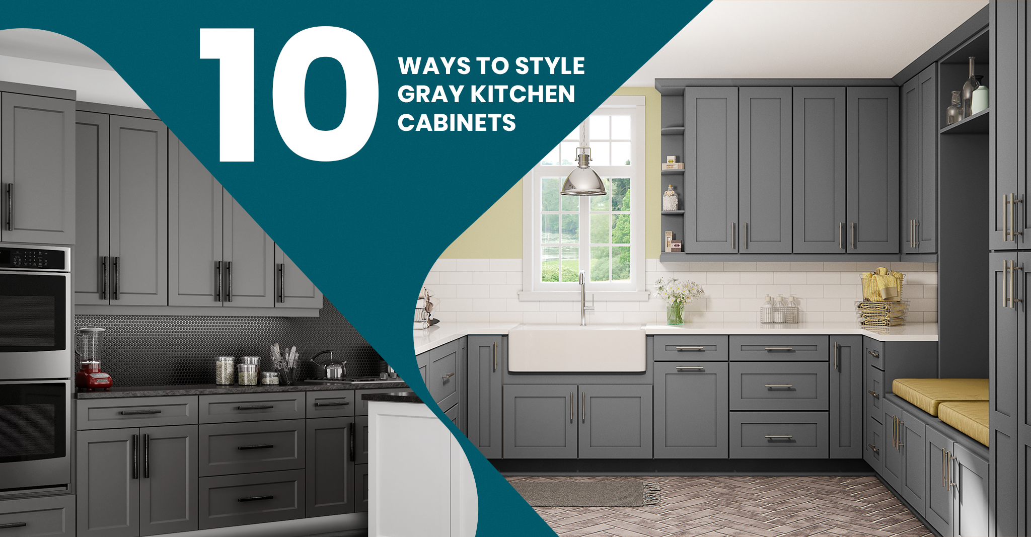 10 Ways to Style Gray Kitchen Cabinets