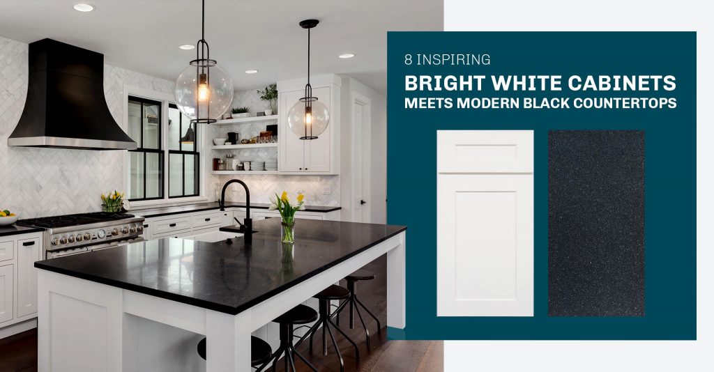 8 Inspiring Kitchen Designs: Modern Black Countertops Meet Bright White Cabinets