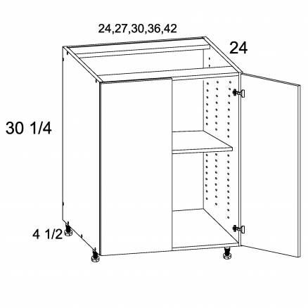 TGW-B33FH - Full Height Double Door Bases - 33 inch