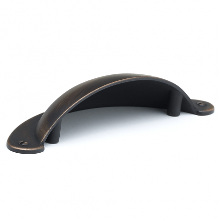 Pull - Traditional Cup - 4" - Brushed Oil Rubbed Bronze