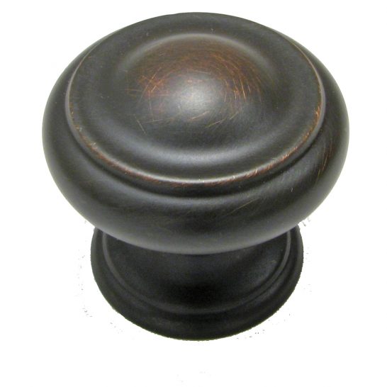 Knob - Traditional Beveled - 1" - Brushed Oil Rubbed Bronze