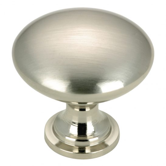 Knob - Modern Round - 1" - Brushed Nickel