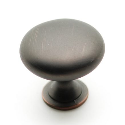 Knob - Modern Round - 1" - Brushed Oil Rubbed Bronze