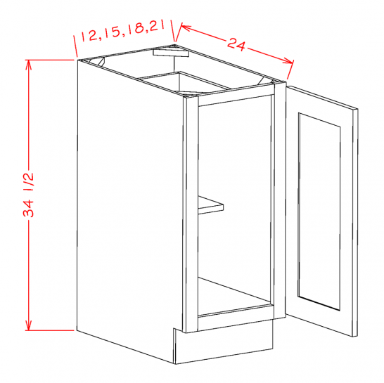 CW-B12FH - Single Full Height Door Bases - 12 inch