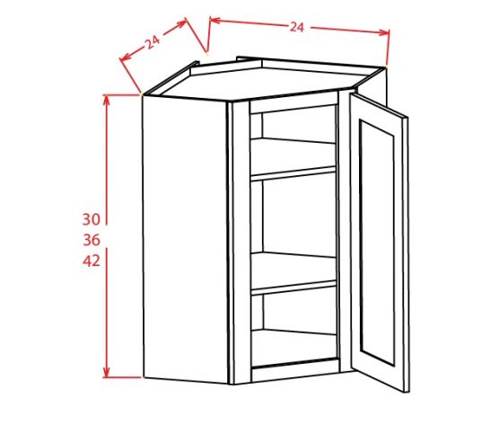 SW-DCW2430GD - Diagonal Corner Wall Cabinets - 24 inch