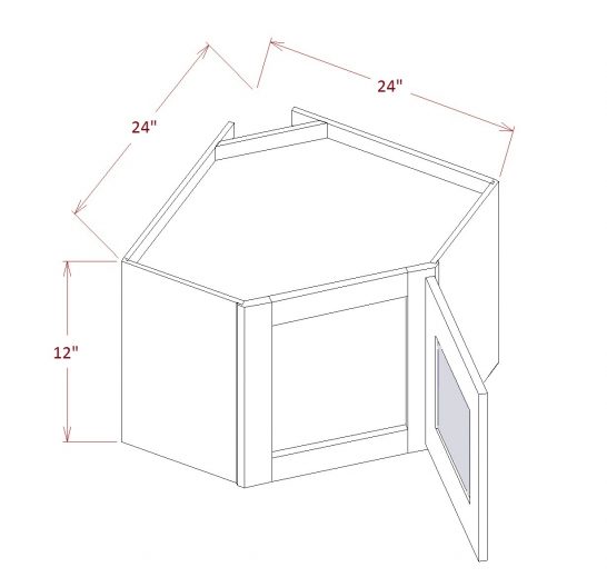 SA-DCW2712GD - Diagonal Corner Stacker Wall Cabinets - 27 inch