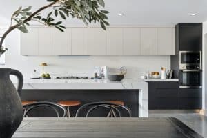 Bright and bold grey cabinets