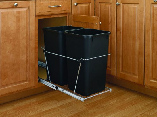 RV-18KD-18C S - Double Bottom Mount Wire Waste Containers