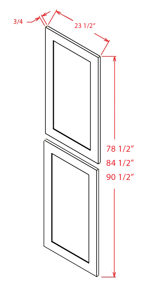 TW-TDEP2490 - Panel-Tall Decorative End 24 X 90 - 23.5 inch